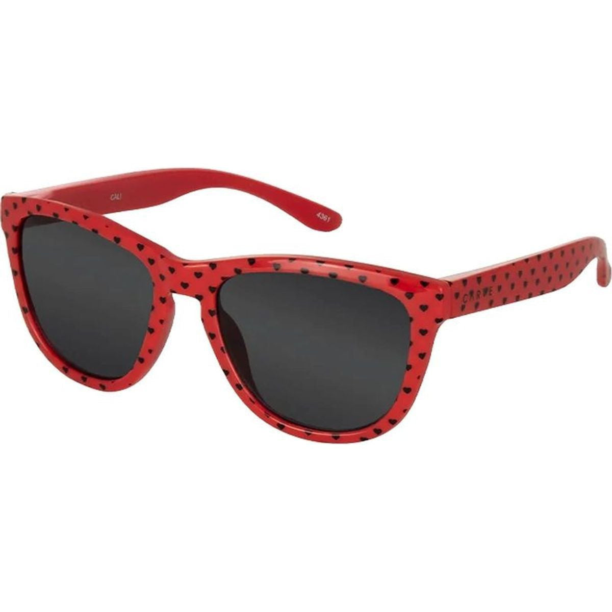 Cali, Gloss Red Hearts/Grey Lenses