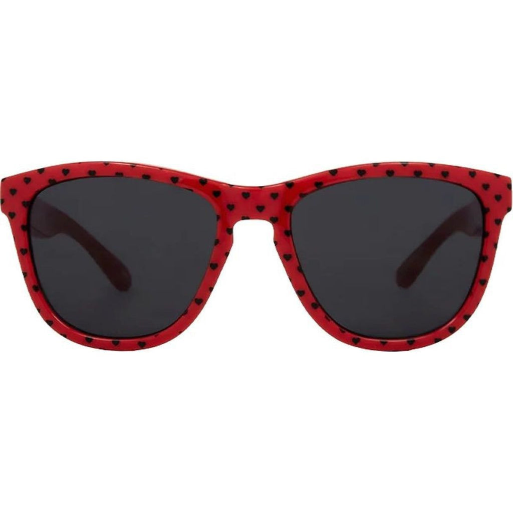 Cali, Gloss Red Hearts/Grey Lenses