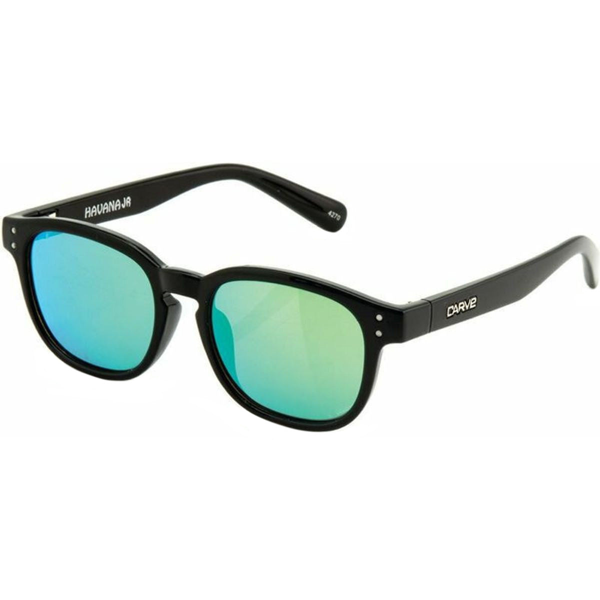Havana Jr, Gloss Black/Green Iridium Lenses