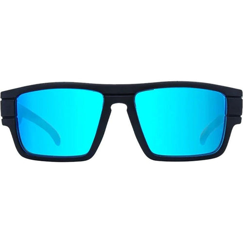 Sublime Jr, Black and Crystal Blue/Blue Mirror Lenses