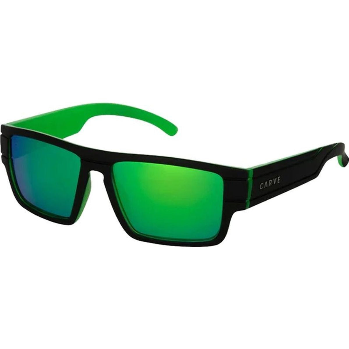 Sublime Jr, Matte Black with Lime/Lime Mirror Lenses
