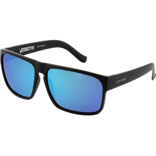 Vendetta, Matte Black/Blue Iridium Polarised Lenses