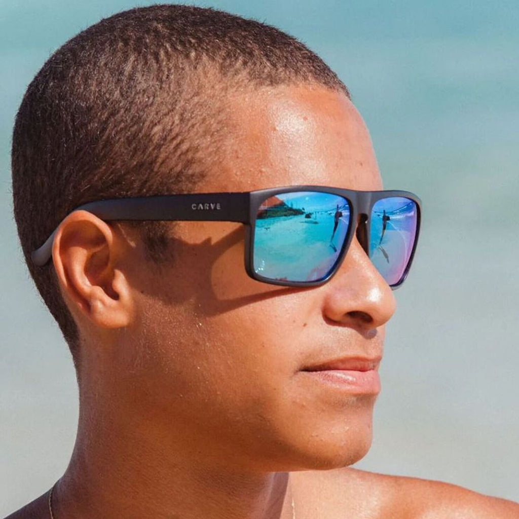 Vendetta, Matte Black/Blue Iridium Polarised Lenses