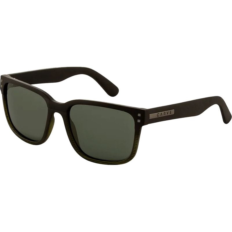 Carve Rivals XL Matte Black to Olive Streak Green Polarised Angle