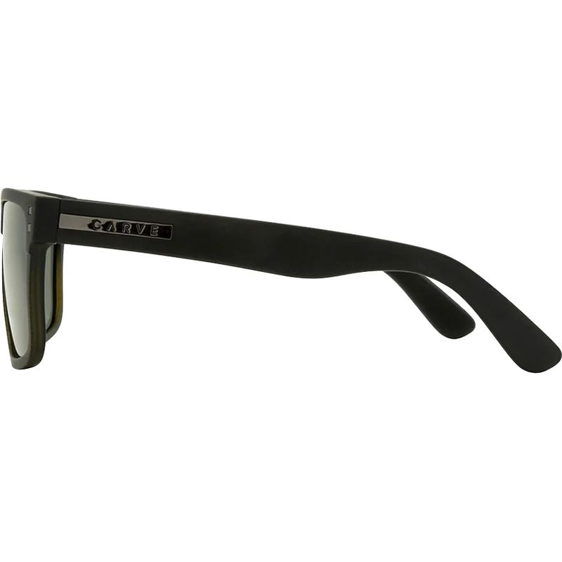 Carve Rivals XL Matte Black to Olive Streak Green Polarised Side