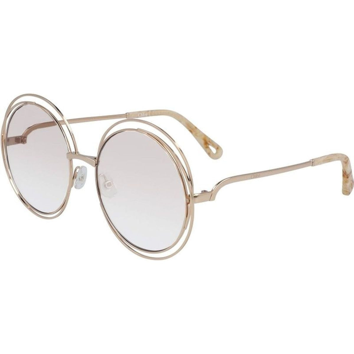 Chloe Carlina Round CE2152 Glasses (O), Rose Gold/Rose Tint Gradient Lenses