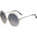 Carlina Round, Gold and Transparent Grey/Blue Gradient Lenses