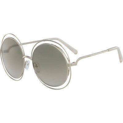 Carlina Round Petite, Gold and Opal Beige/Grey Gradient Lenses