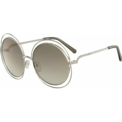 Carlina Round Petite, Gold and Transparent Mud/Grey Brown Lenses