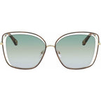 Poppy Butterfly, Gold and Havana/Green Rose Gradient Lenses