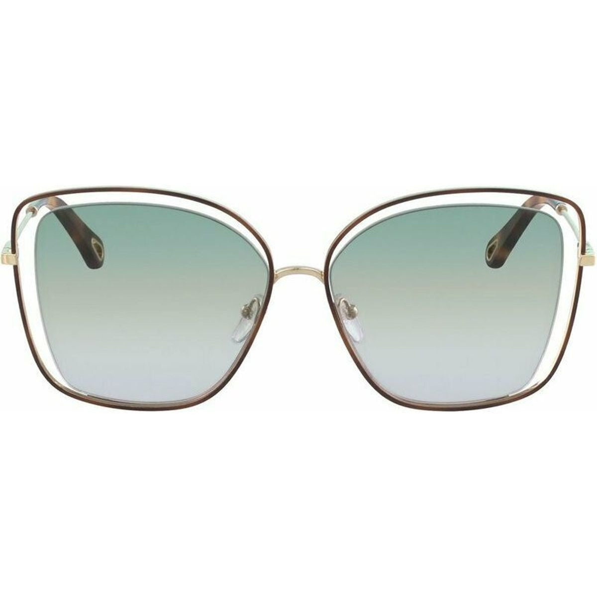 Poppy Butterfly, Gold and Havana/Green Rose Gradient Lenses