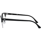 Clubmaster RX5154, Black on Silver/Clear Lenses