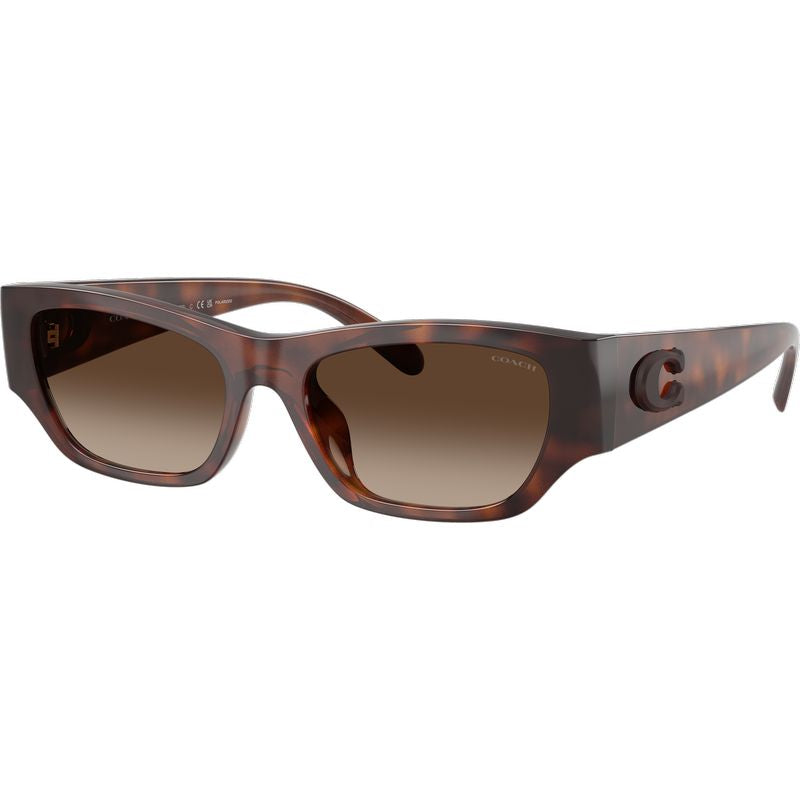 Coach HC8470D Dark Tortoise Brown Gradient Polarised Angle