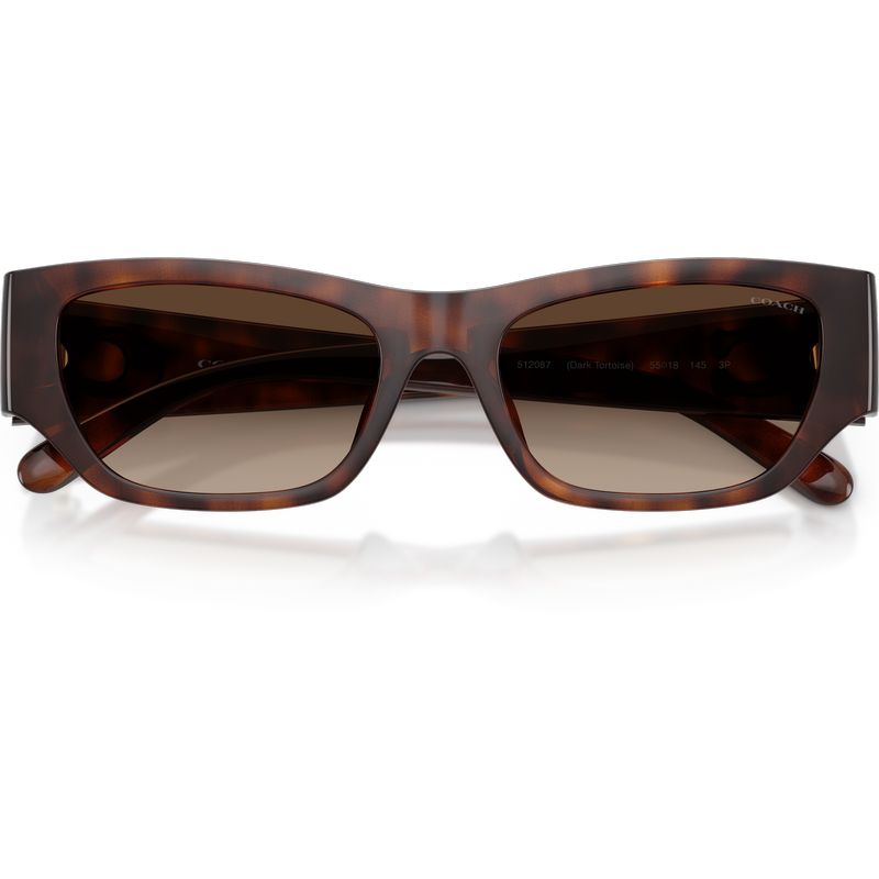 Coach HC8470D Dark Tortoise Brown Gradient Polarised Front2
