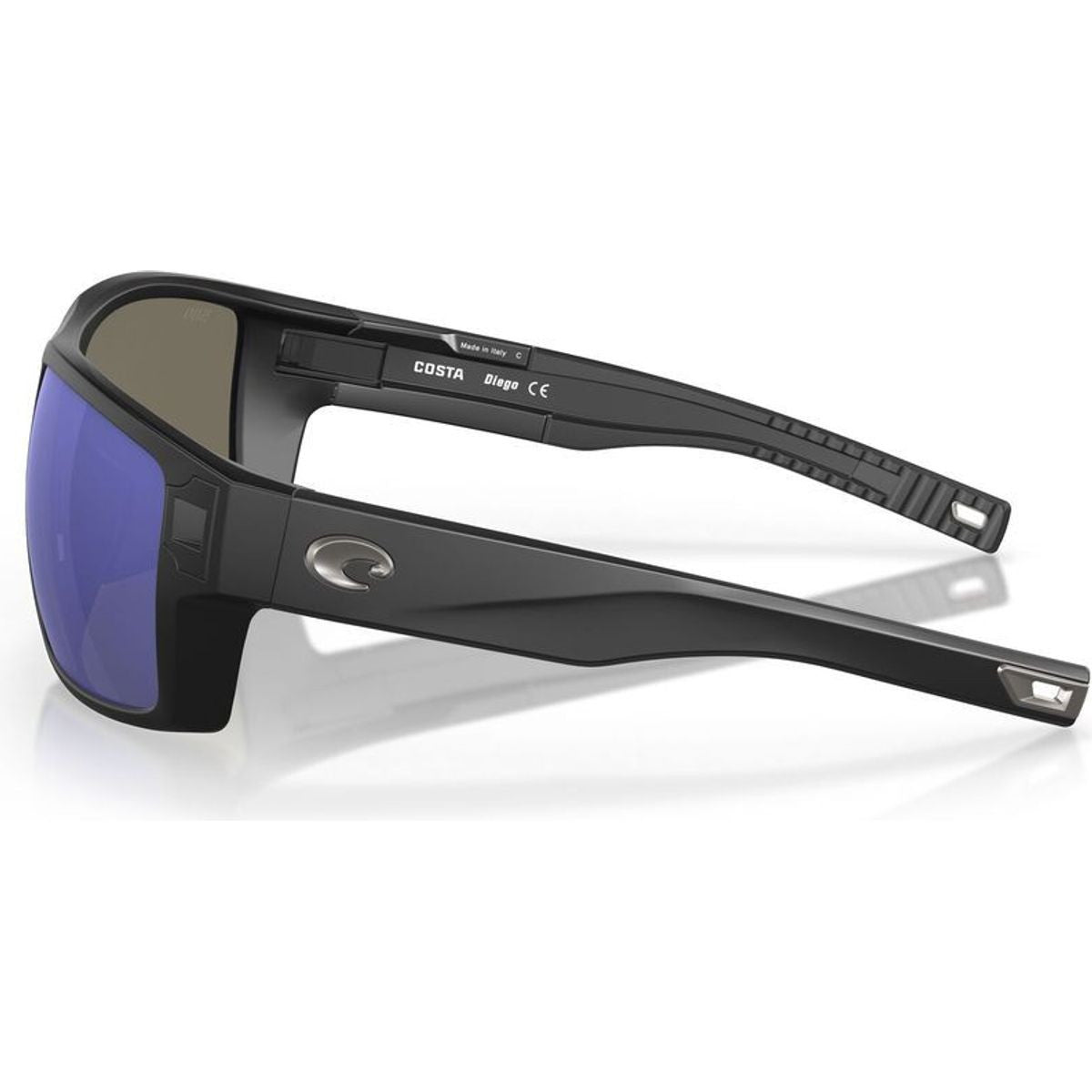 Diego, Matte Black/Blue Mirror 580g Polarised Glass Lenses