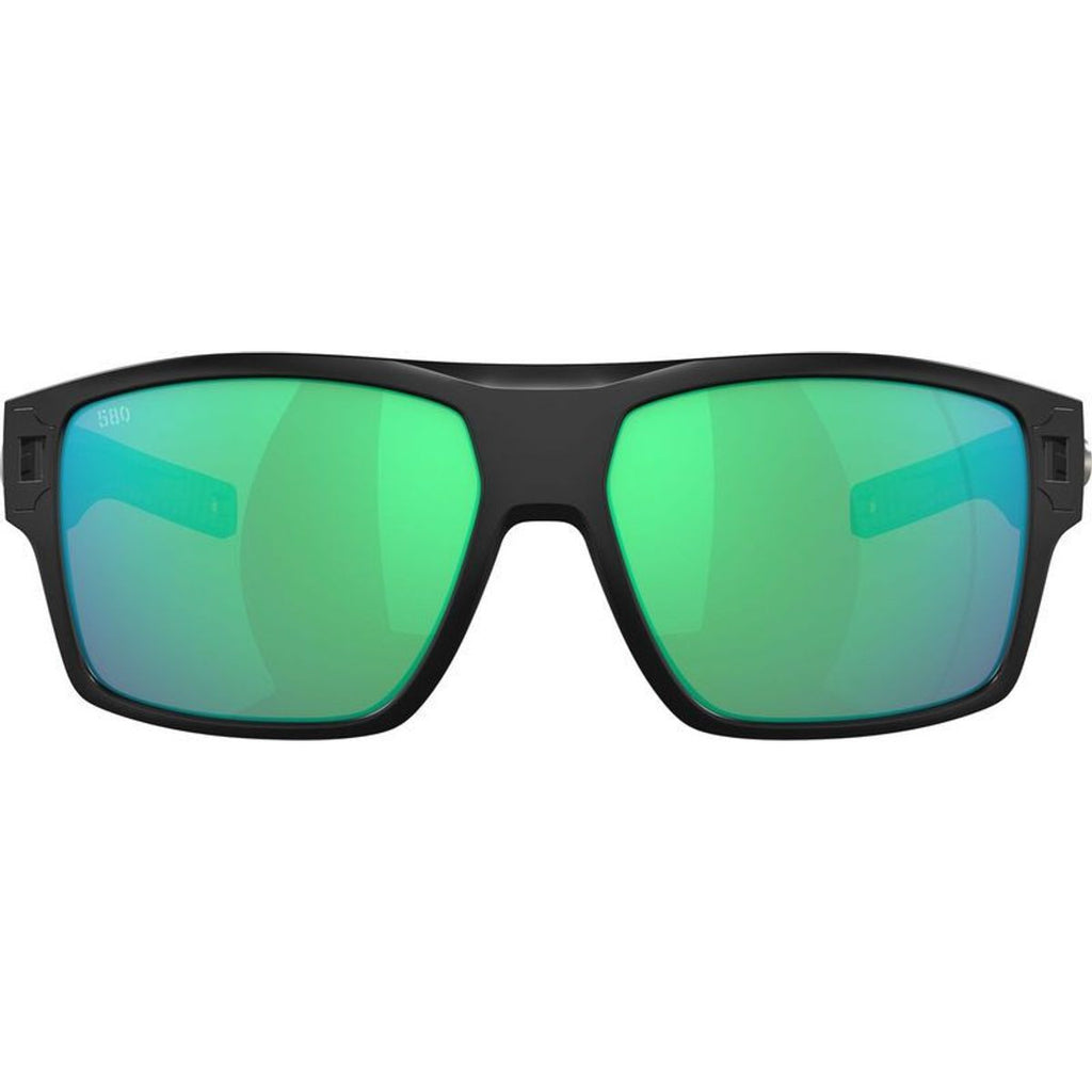Diego, Matte Black/Green Mirror 580g Polarised Glass Lenses
