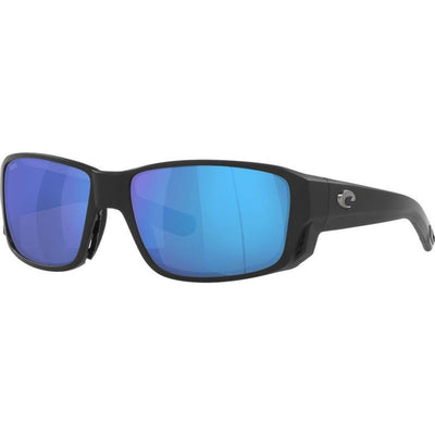 Tuna Alley Pro, Matte Black/Blue Mirror Polarised Glass Lenses