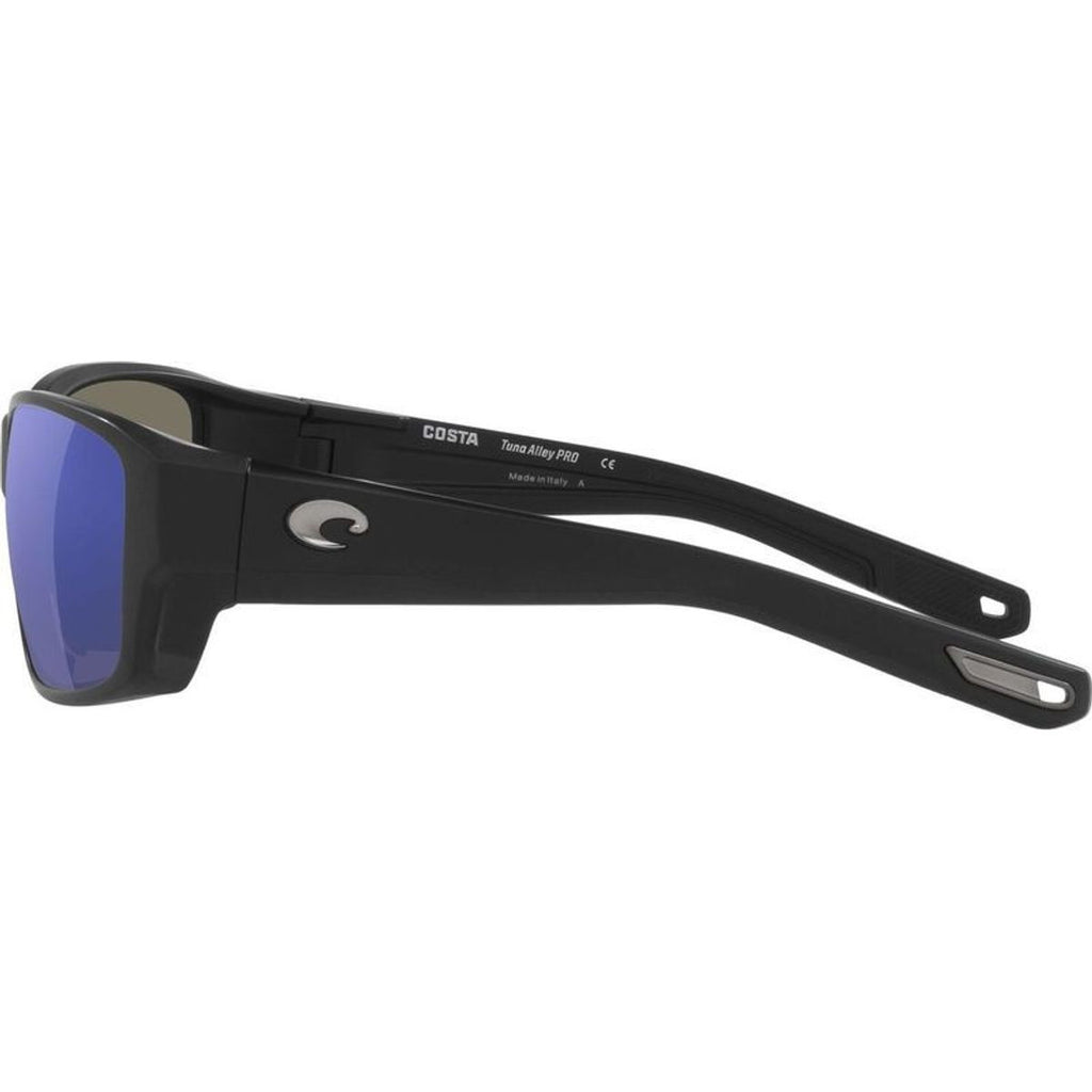 Tuna Alley Pro, Matte Black/Blue Mirror Polarised Glass Lenses