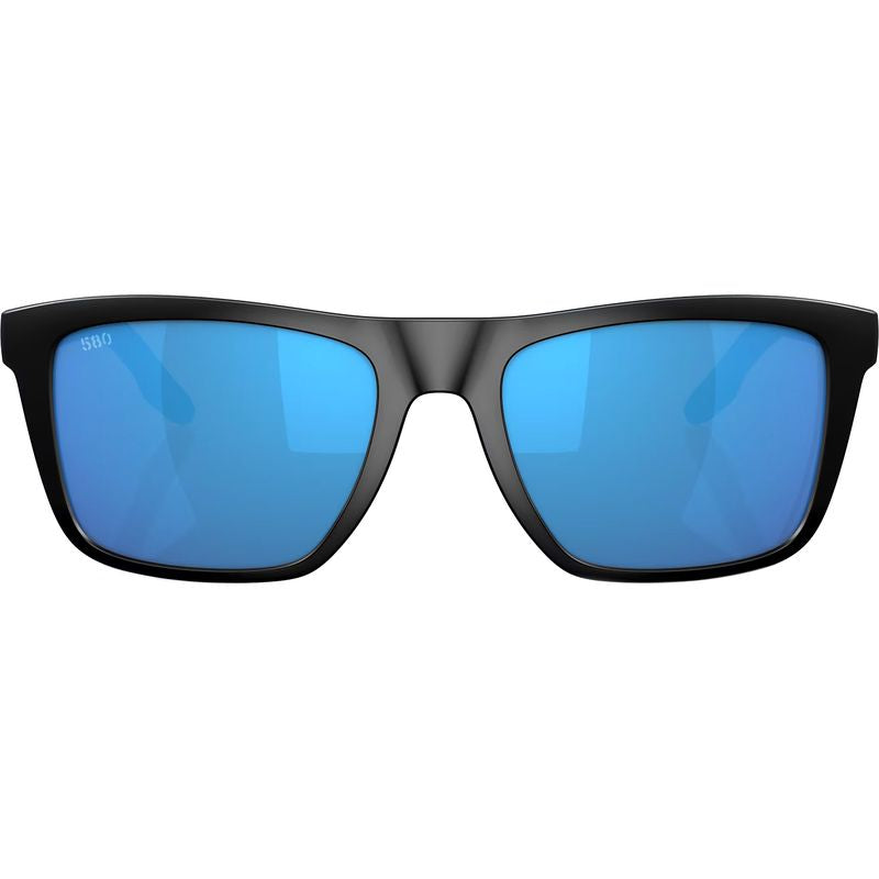 Costa Mainsail Matte Black Blue Polarised Front