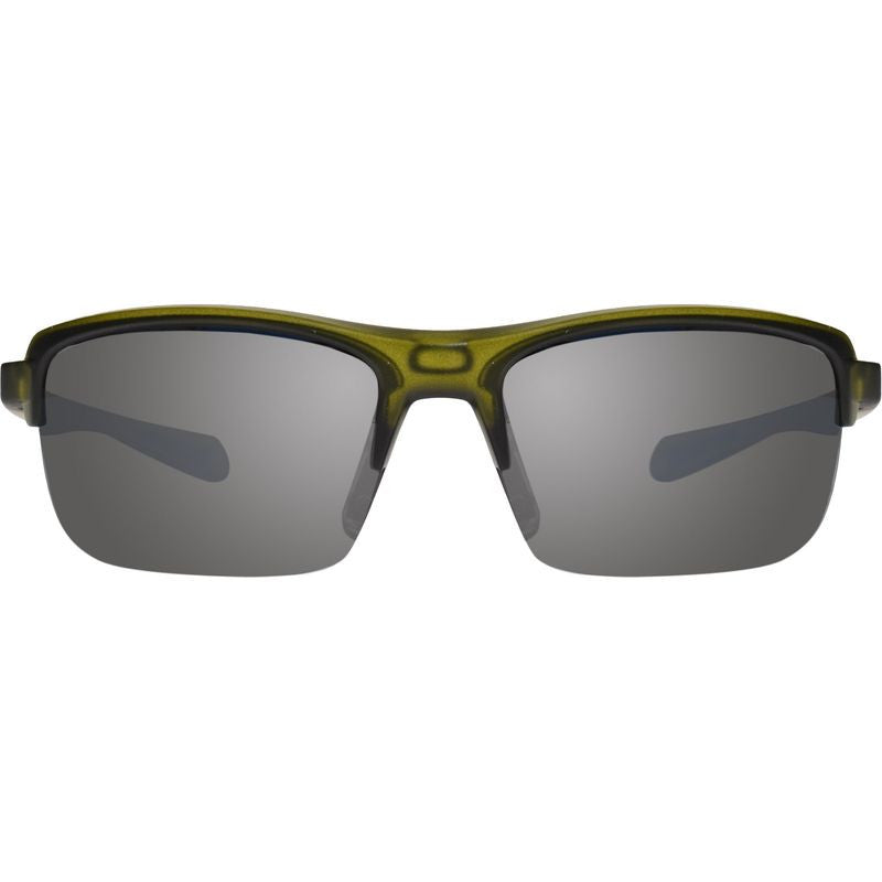 Crux N, Matte Crystal Olive/Graphite Silver Flash Mirror Polarised Lenses