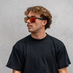 Meridien, Matte Black/Red Ionised Polarised Lenses
