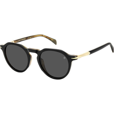 DB 1171/S, Striped Black and Beige/Grey Lenses