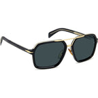 DB 7128/S, Black/Blue Lenses
