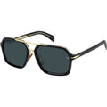 DB 7128/S, Black/Blue Lenses