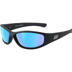 Boofer, Satin Black/Ice Blue Mirror Polarised Lenses