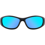 Boofer, Satin Black/Ice Blue Mirror Polarised Lenses