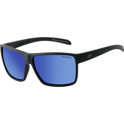 Rackateer, Satin Black/Blue Mirror Polarised Lenses