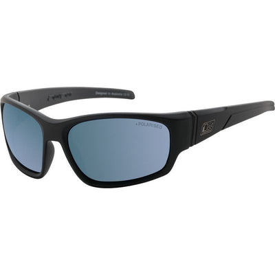 Snapper, Satin Black/Ice Blue Mirror Polarised Lenses