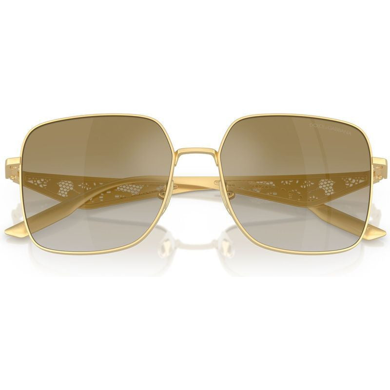 DG2310, Matte Gold/Light Brown Gold Gradient Mirror Lenses