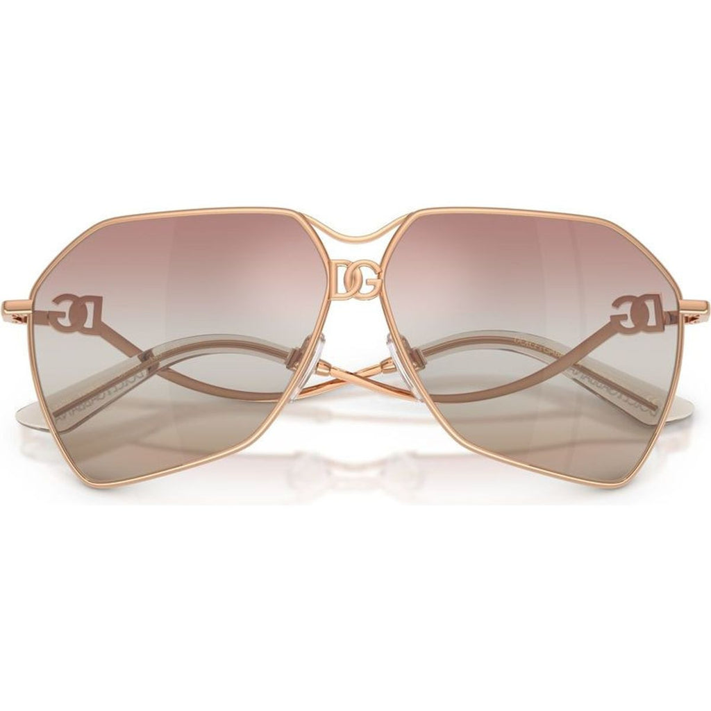 DG2326, Rose Gold/Pink Brown Gradient Mirror Lenses