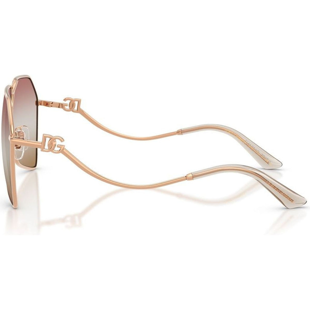 DG2326, Rose Gold/Pink Brown Gradient Mirror Lenses