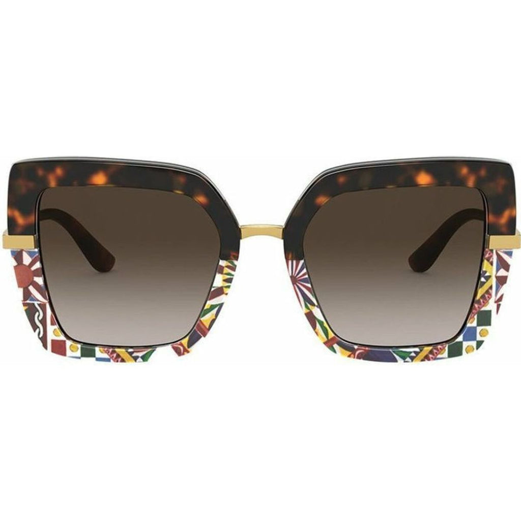 DG4373F, Havana and Pink Carretto/Brown Gradient Dark Brown Lenses