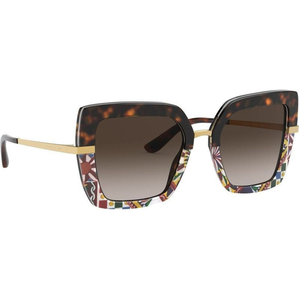 DG4373F, Havana and Pink Carretto/Brown Gradient Dark Brown Lenses