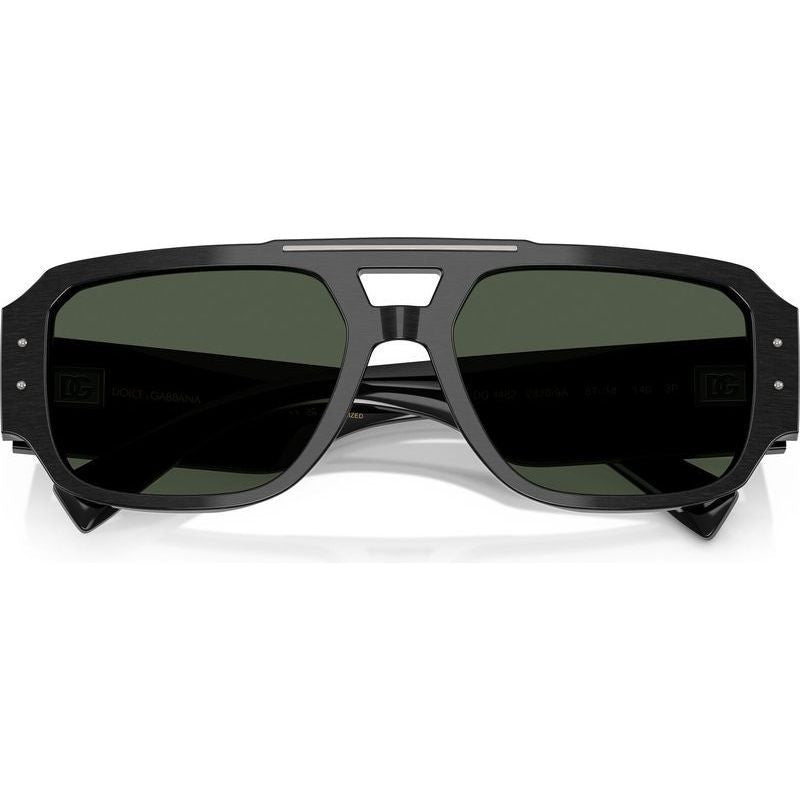 DG4482, Brushed Black/Dark Green Polarised Lenses