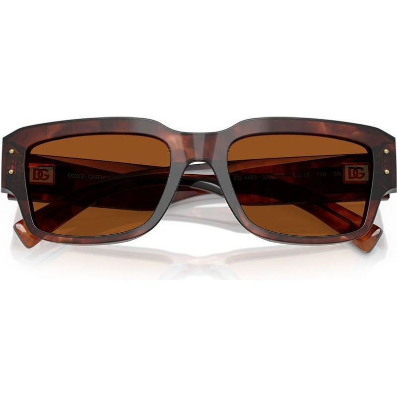 DG4483, Dark Red Havana/Dark Brown Lenses