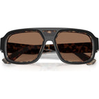 DG4516, Black on Red Havana/Dark Brown Lenses