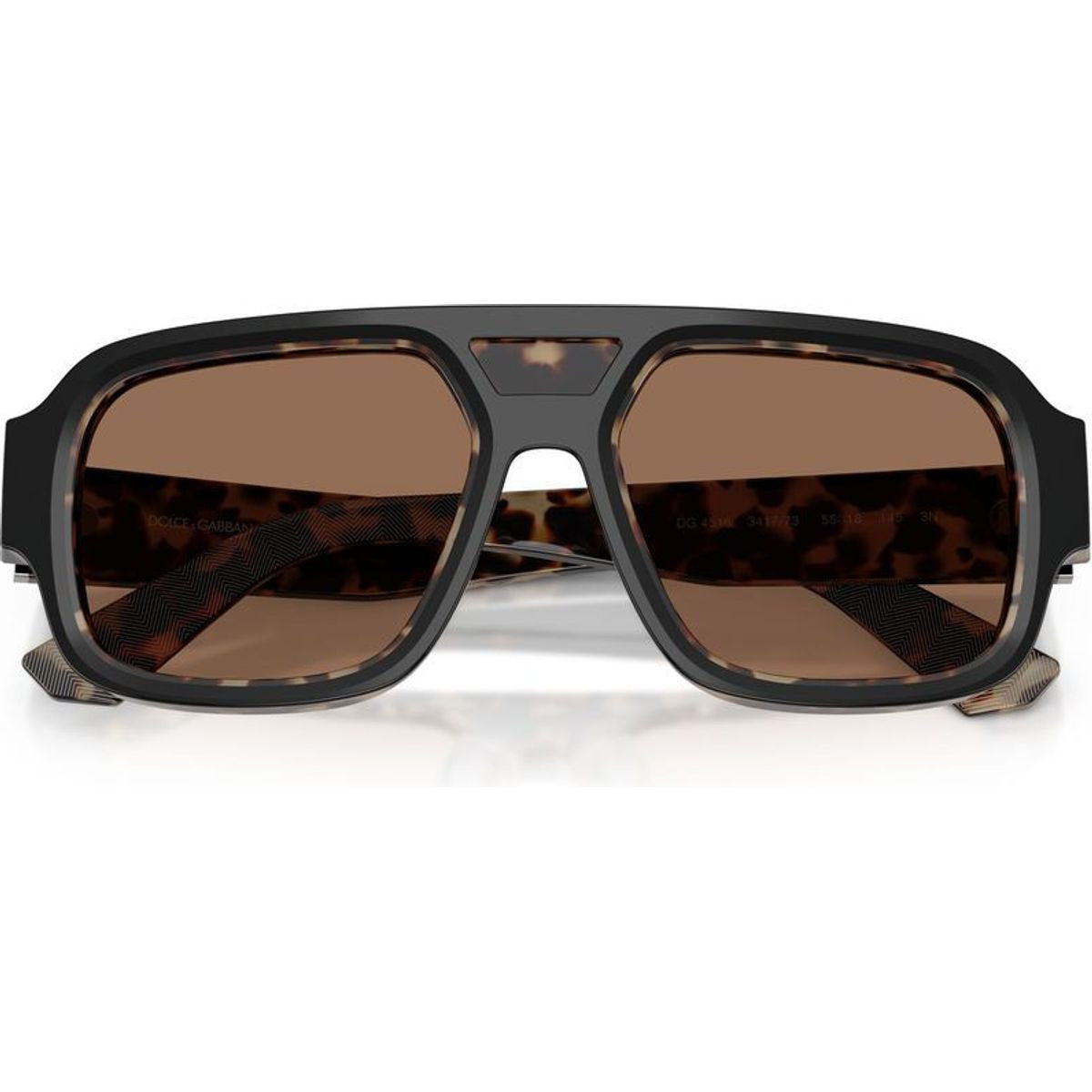 DG4516, Black on Red Havana/Dark Brown Lenses