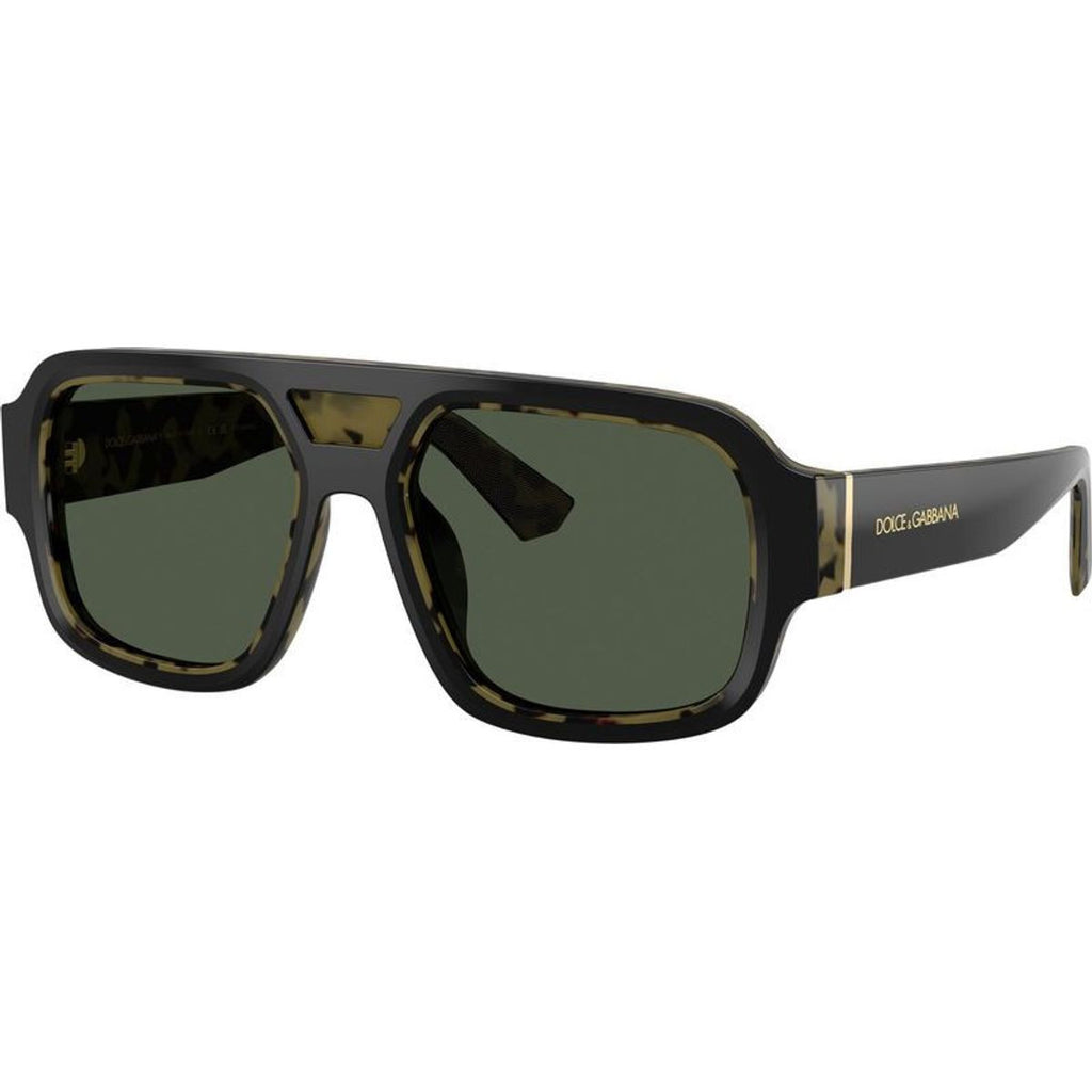 DG4516, Black on Yellow Havana/Dark Green Polarised Lenses