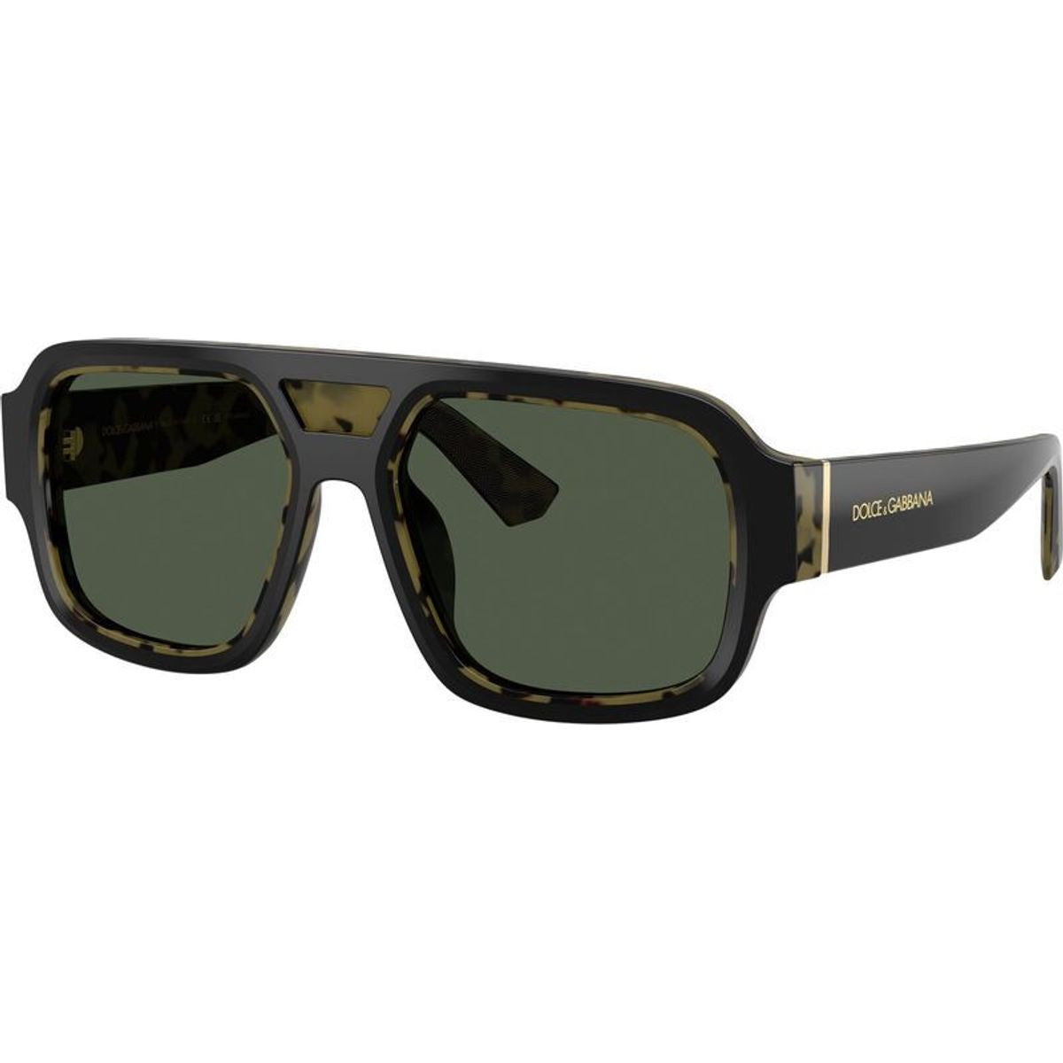 DG4516, Black on Yellow Havana/Dark Green Polarised Lenses