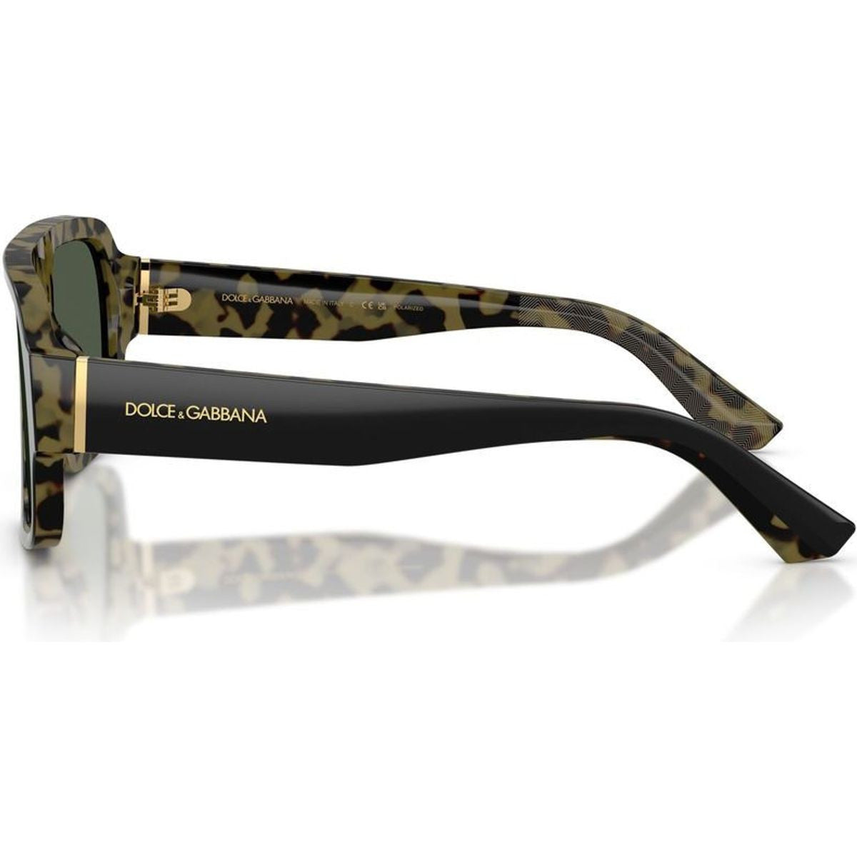 DG4516, Black on Yellow Havana/Dark Green Polarised Lenses