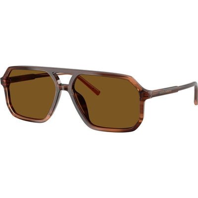 DG4541, Brown on Striped Brown/Dark Brown Polarised Lenses