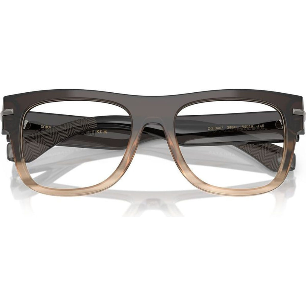 DG3407, Striped Grey Gradient/Clear Lenses