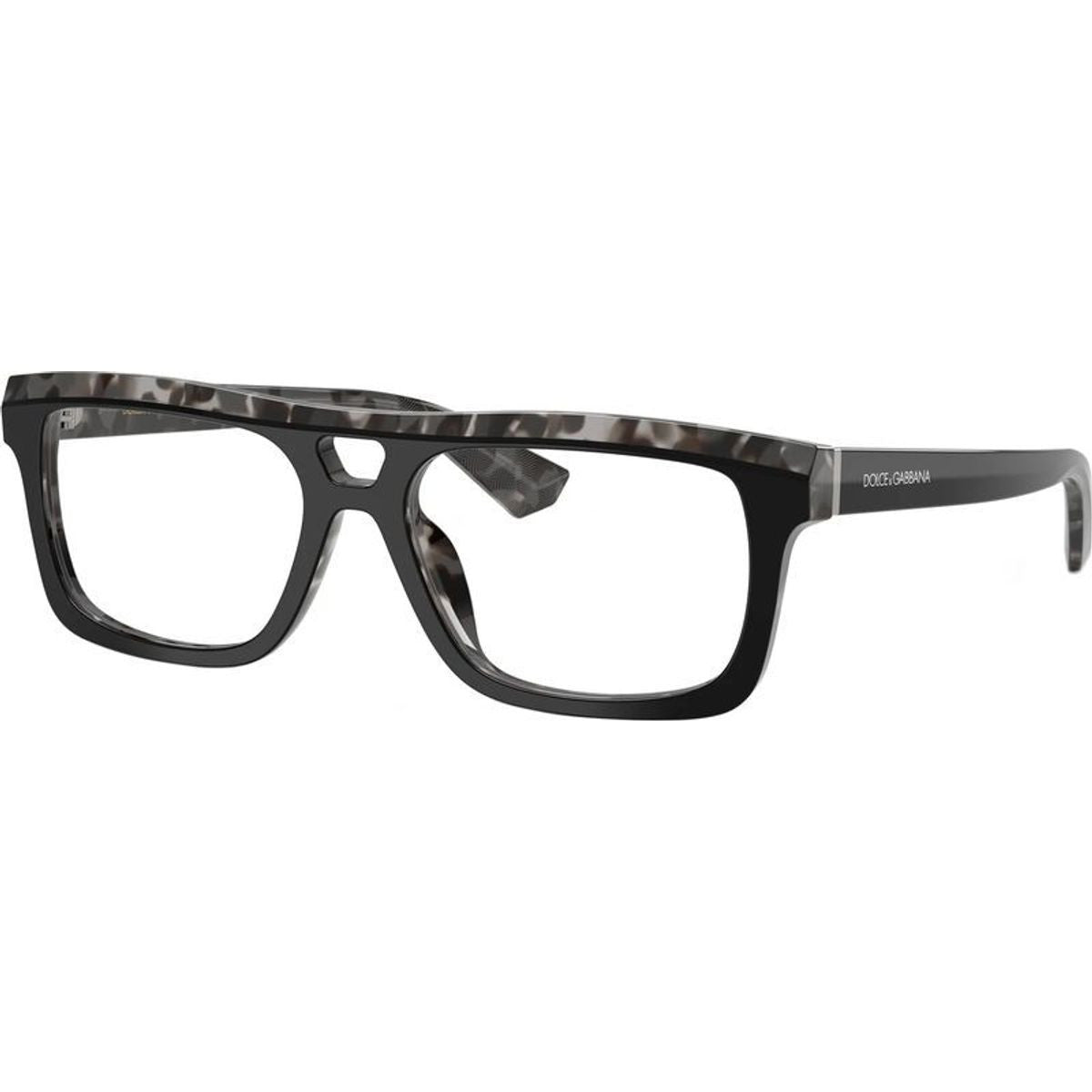 DG3431, Black and Grey Havana/Clear Lenses 54 Eye Size