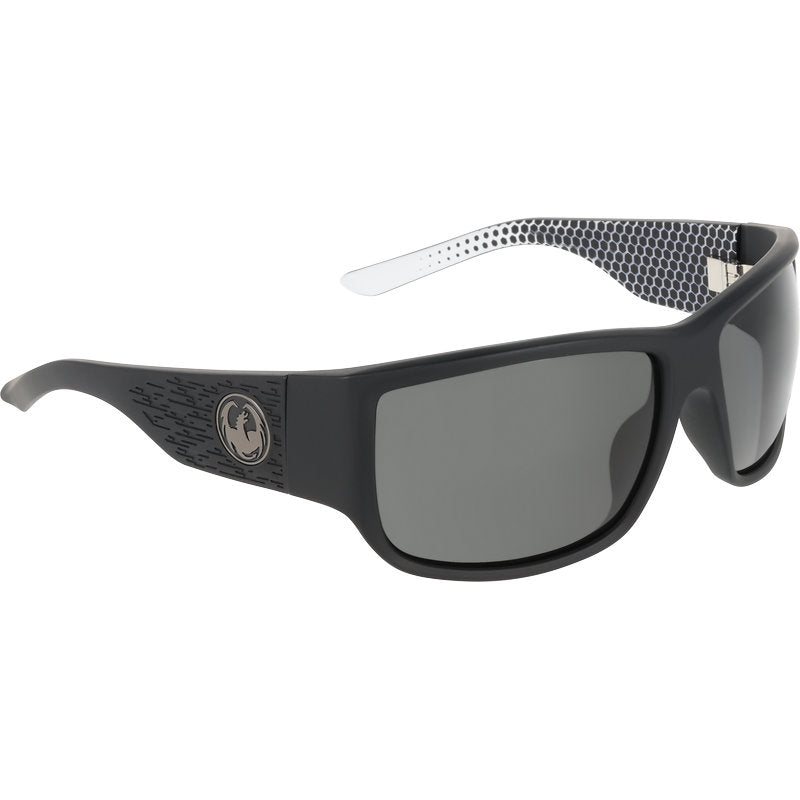 Dragon Eyewear Blackout Matte Black Geo Trad Smoke LL Angle2