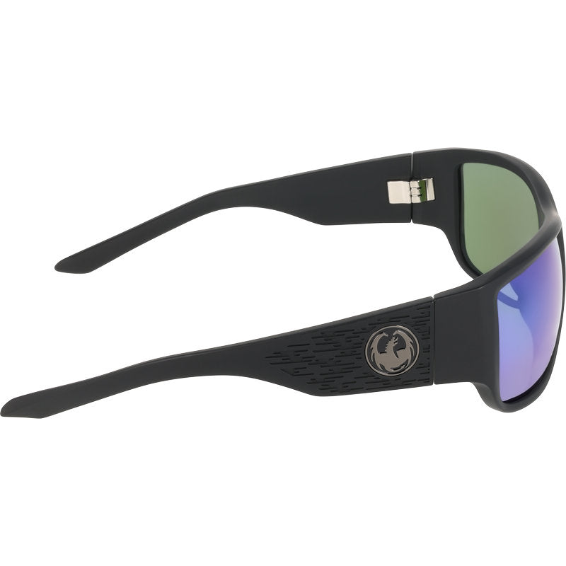 Dragon Eyewear Blackout Matte Black Green Ion LL Polarised Side2
