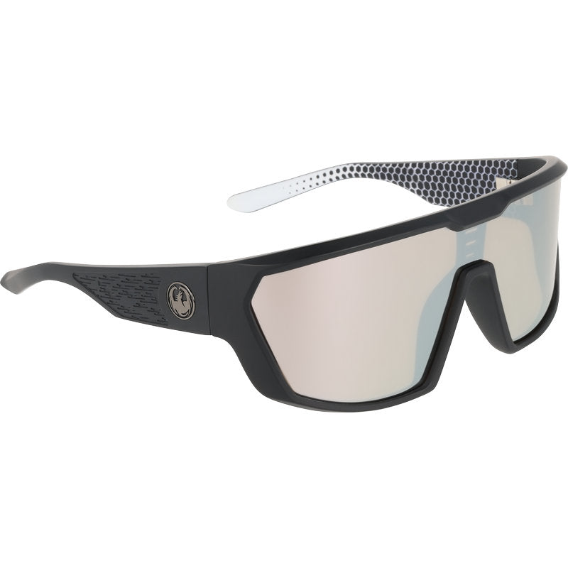 Dragon Eyewear Chasm Matte Black Geo Trad Silver Ion LL Angle2